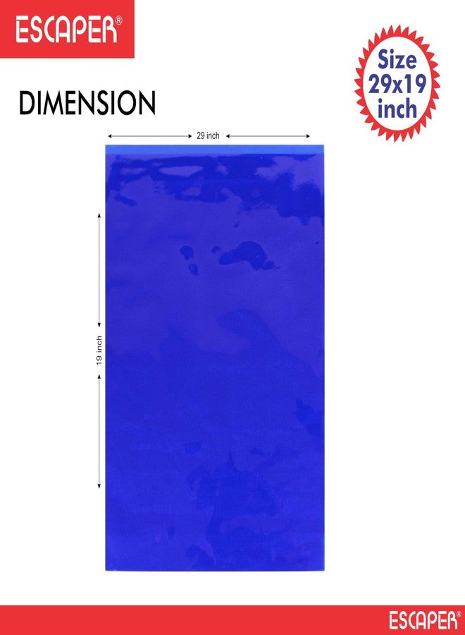 ESCAPER أوراق الجيلاتين الشفافة من السيلوفان من إسكابر (19 × 29 بوصة) - أوراق جيلاتين شفافة لتعبئة سلال الطعام، والأعمال الحرفية، والتغليف اليدوي، وسلال الهدايا، والتغليف الزخرفي (أزرق) - Image 2
